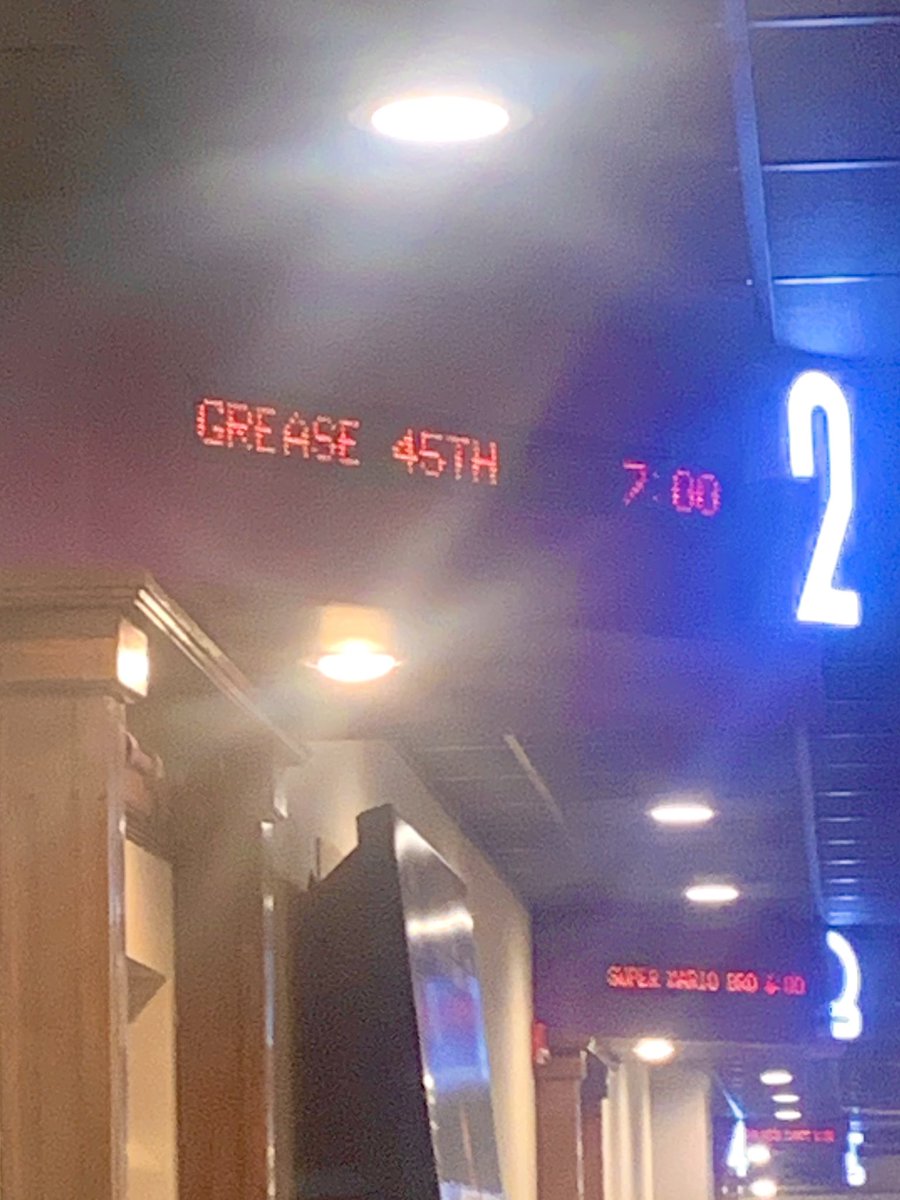 KingLawlerfan's tweet photo. About to watch #Grease45 with @_paigeaustin #JohnTravolta #OliviaNewtonJohn @GoGrease https://t.co/jXryD1HmpB