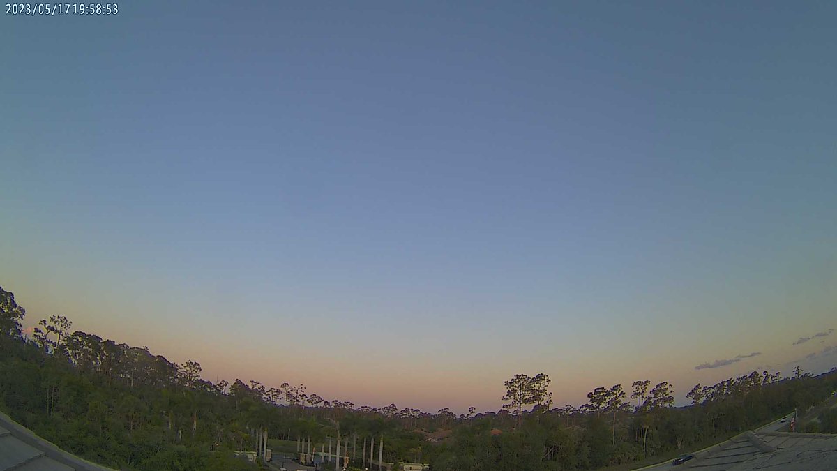 Estero Fire Rescue at sunset and it's 81.5 F.