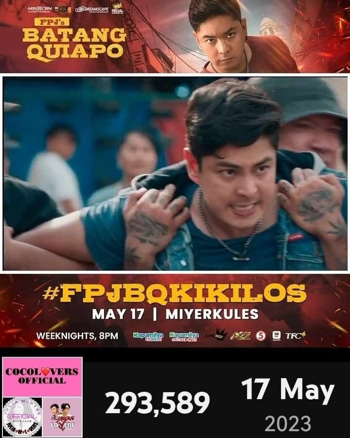 graciapearl's tweet photo. MARAMING SALAMAT PO!!!
#FPJBQKikilos
May 17 Miyerkules
#Youtube
#ConcurrentViews
#FPJsBatangQuiapo
@JuliaMLoversOFC
@Cocolovers_
@MinnajKiffie https://t.co/gehQn7Oqbb