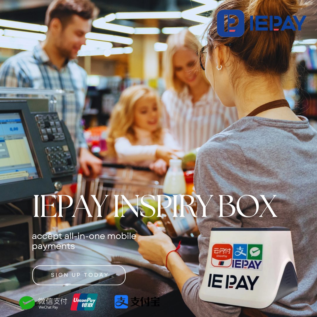 📸 Check out the IEPay Inspiry Box! 💫💰 Accept all-in-one mobile payments effortlessly: WeChat, Alipay, and more! Simplify transactions, boost your business. 🚀💼 #IEPay #InspiryBox #MobilePayments #alipay #wechatpay