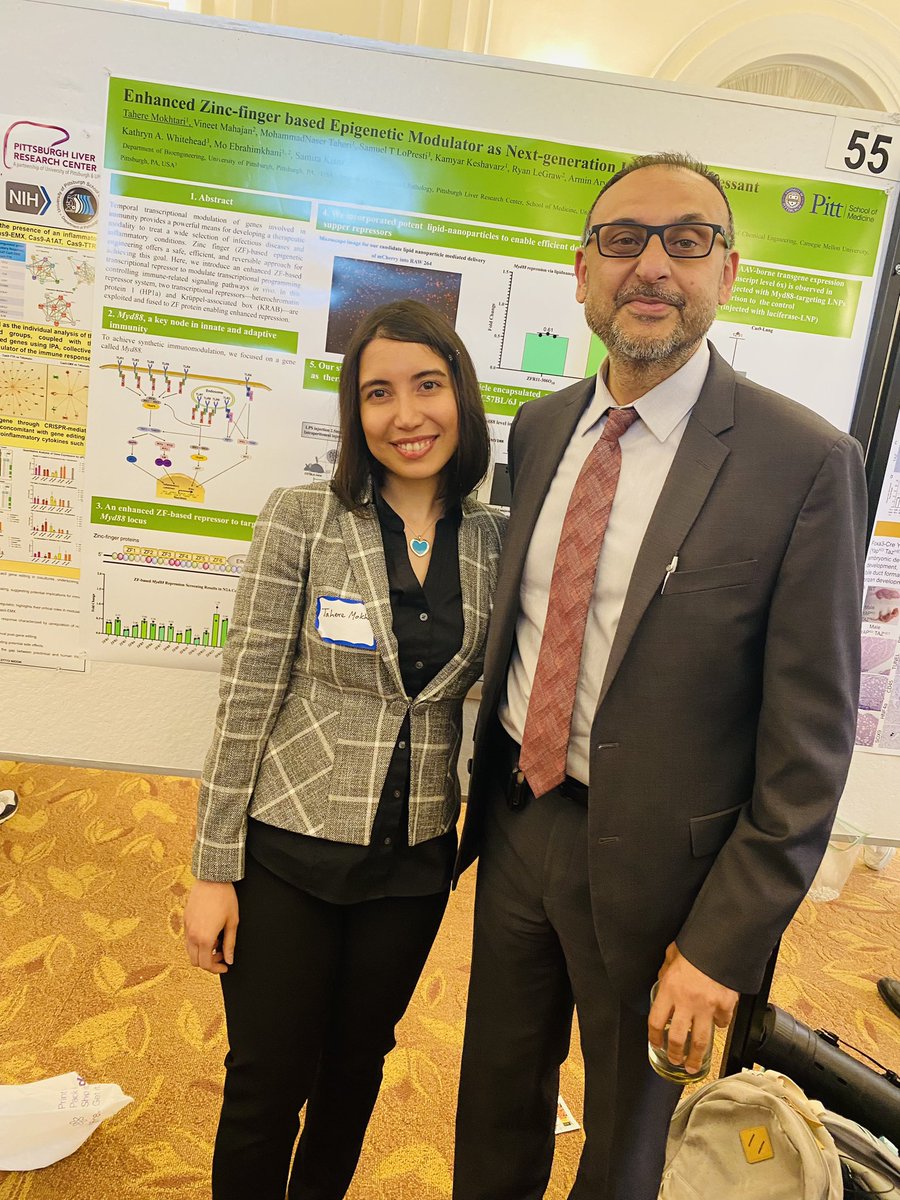 Tahere Mokhtari (@mokhtaritahere) on Twitter photo Your favorite poster presenter is here🙋🏻♀️😅 So excited to do a poster presentation on my PhD project titled as “Enhanced Zinc-finger based epigenetic modulator as next generation immunosuppressant”🤩 (study by kiani lab <a href="/samira_kiani1/">Samira Kiani</a> ) at Pitt school of medicine retreat. Your favorite poster presenter is here🙋🏻♀️😅 So excited to do a poster presentation on my PhD project titled as “Enhanced Zinc-finger based epigenetic modulator as next generation immunosuppressant”🤩 (study by kiani lab <a href="/samira_kiani1/">Samira Kiani</a> ) at Pitt school of medicine retreat.