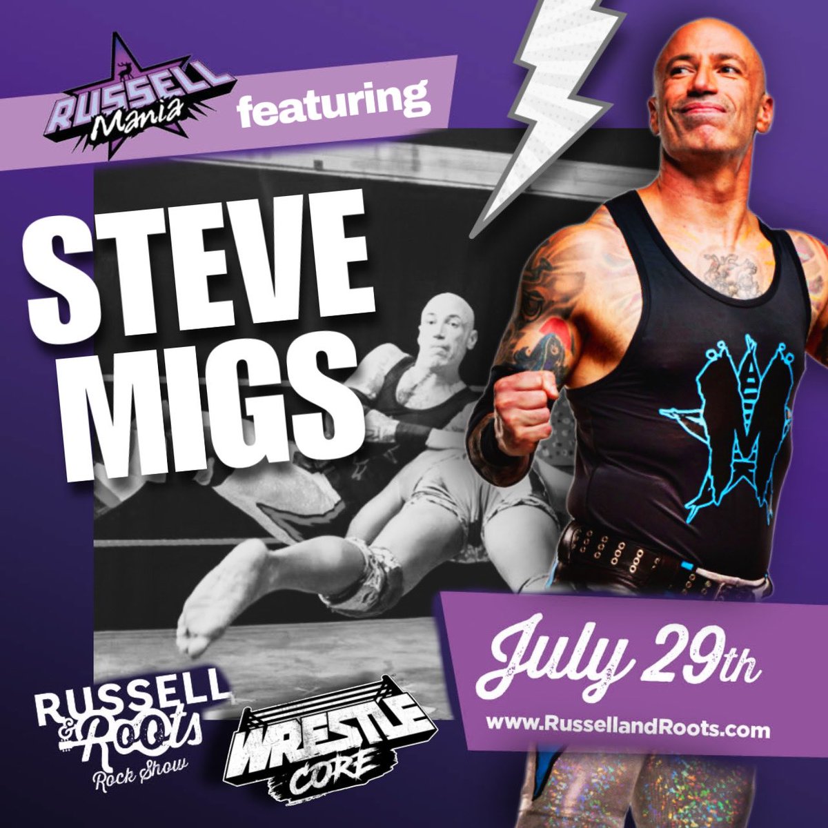 Are you ready for a GIVEAWAY? RUSSELL MANIA by Wrestle Core, at the Russell &amp; Roots Rock Show on July 29th at Softball City? Enter to win 2 x VIP tickets: wrestling, rock &amp; roll, good times and good beer -  <a href="/ImSteveMigs/">Steve Migs</a> <a href="/iamamirjordan/">Amir Jordan عامر جورڈن</a> <a href="/caseyferreirapw/">Casey Ferreira</a> @TFAwrestling &amp; more!