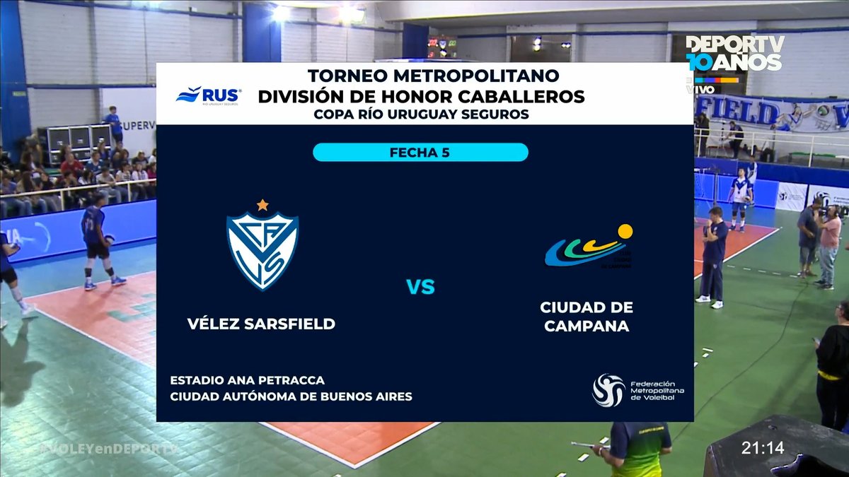 AHORA. #VOLEYenDEPORTV 🏐

🏆 DHC
🗓️ Fecha 5

👕 <a href="/Velez_Voley/">Velez Voley</a> 🆚 Club Ciudad de Campana

🎙️ <a href="/falavoley/">Hernán Falabella</a> - <a href="/DonDerrouse/">Martín De Rose</a> 

🔴 EN VIVO 
📺 HD
💻 youtube.com/live/s7FUt95uY…
💻 fb.watch/kB9Y7kUJcj/
📱 <a href="/SomosContar/">Contar</a>