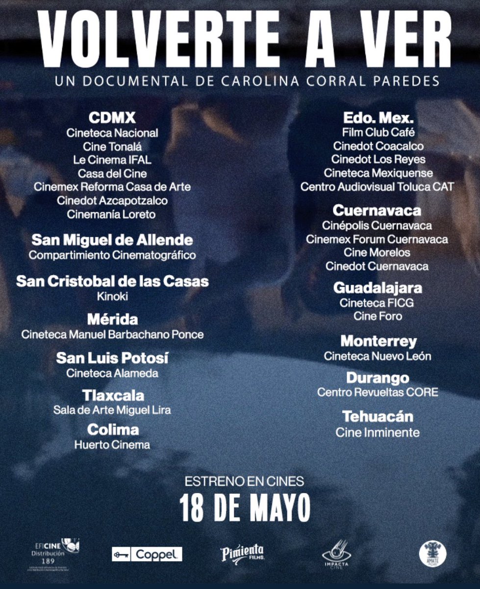 🔥 YA TENEMOS CARTELERA 🔥

📽 A partir de este jueves 18 de mayo podrás consultar la cartelera en estos cines, ¡acompáñanos a #DesenterrarLaVerdad! 👇🏼
