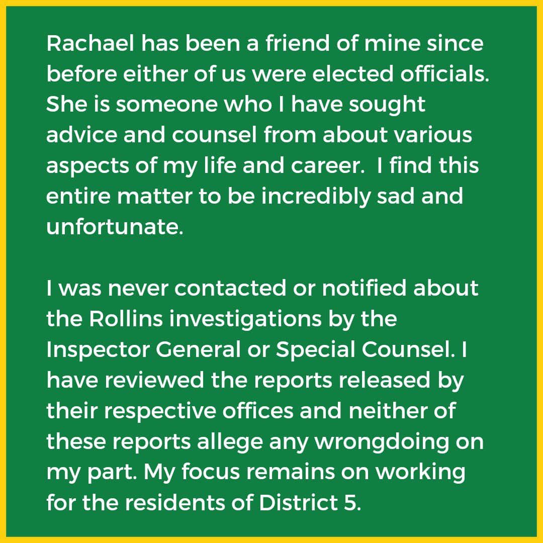 RicardoNArroyo's tweet photo. My statement regarding Rollins investigations. https://t.co/ldtvPtbje3