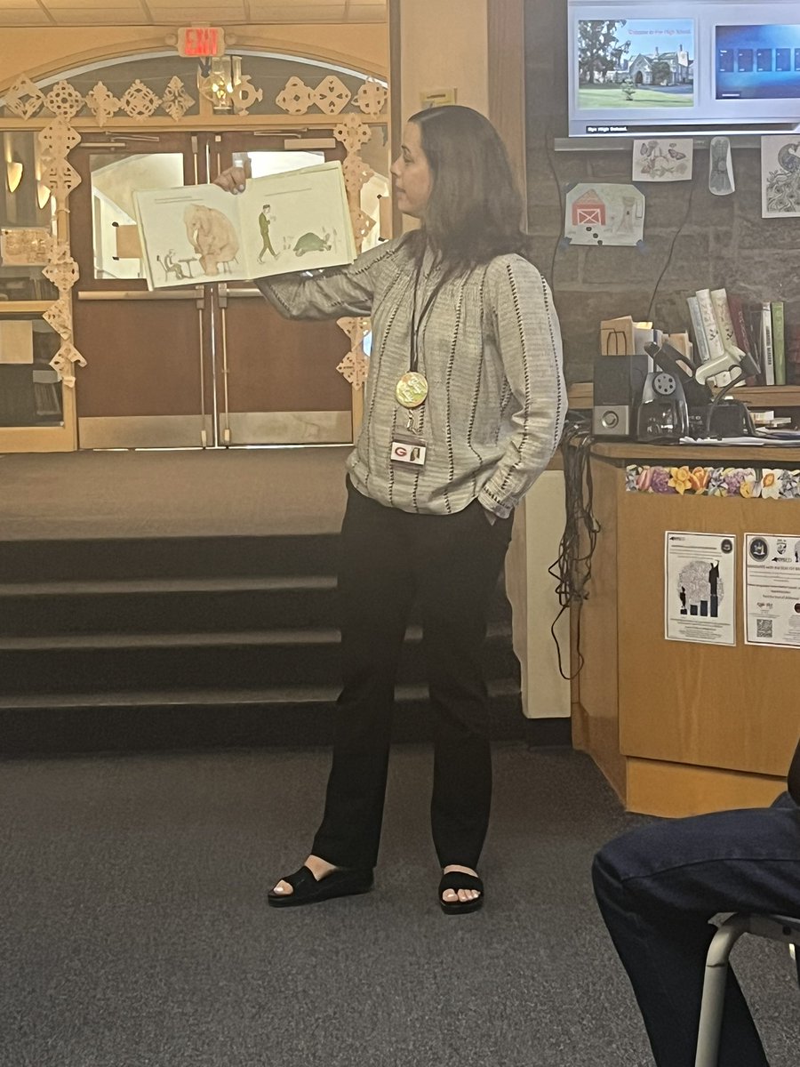 StabileJd's tweet photo. The English department treated our Ss to story hour during community lunch for “Yay” in May. It was adorable, to say the least!! Loved every minute of it! @SuzanneShortRye @RyeCitySchools @georgekrajca #MentalHealthAwarenessMonth https://t.co/yp9xUs1i75