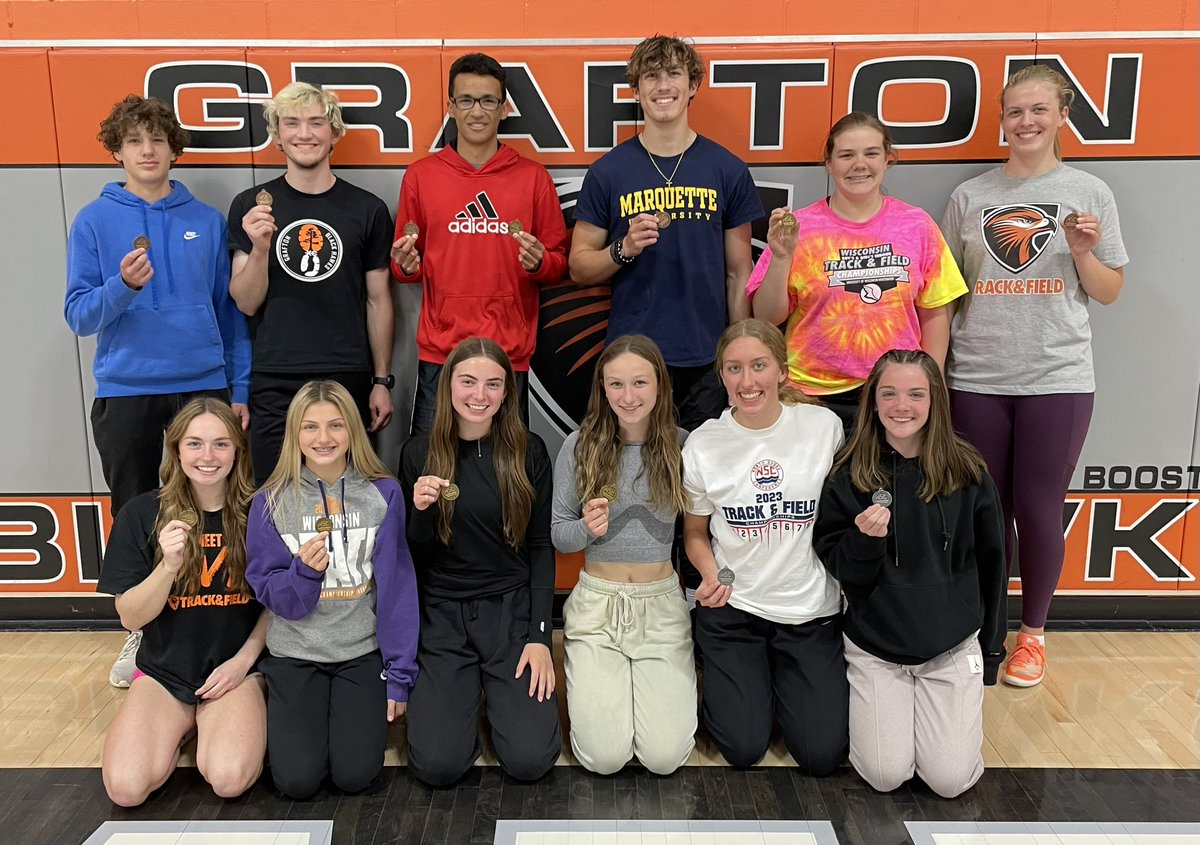Grafton_TF's tweet photo. Congratulations to our All-Conference finishers at last night’s NSC Championships!

🥇Sudbrink-HJ, Wiedenhaft-SP, Girls 4x2-Manuel, Sewell, Viesselmann, Grumley

🥈Girls 4x1, Girls 4x4-Viesselmann, Gehrke, Wille, Sewell

🥉Mursch-SP, Boys 4x4-Mitchell, Sudbrink, Volkman, Schirger https://t.co/qpFWKtsAkq