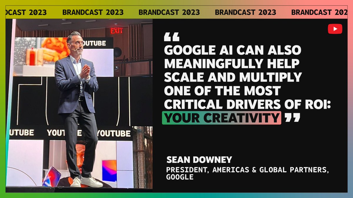 .@Google’s @sfdowney just shared two exciting additions to YouTube’s streaming offering … 1️⃣ 30-second non-skips to YouTube Select 2️⃣ Pause experiences to CTV #Brandcast