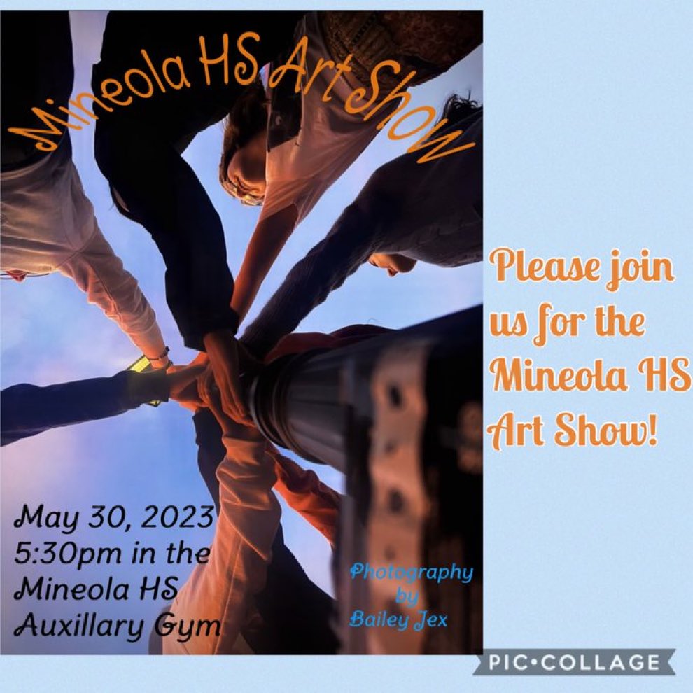 Come see the beautiful works that were created by our talented artists <a href="/mineolahs/">Mineola High School</a> on May 30th @ 5:30. We are so proud of their creative discoveries,hard work and dedication to their art!