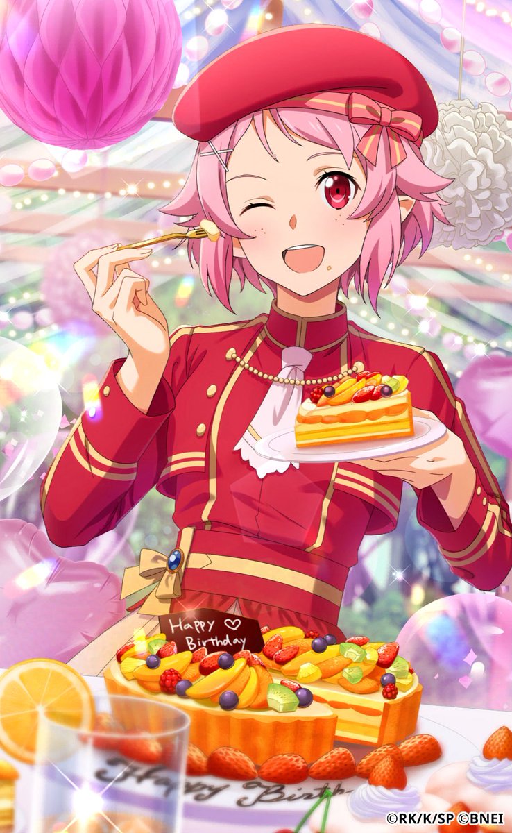 SAOVS_WW's tweet photo. 🎈HAPPY BIRTHDAY🎉

Celebrate Lisbeth's birthday with the "Lisbeth Birthday Scout"🍾

Let's get the new SSR Ability Card "Special Birthday Cake"🎂🍊

▼Effects
The more fire-elemental characters in party, the more Burst Gauge accumulation up

Until 5/27 18:59 UTC
#SAOVS #SAO https://t.co/MIetQucgKN