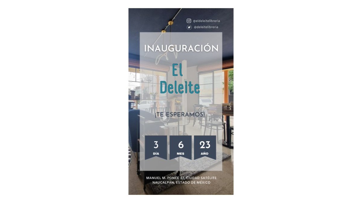 Estamos contentos porque ¡por fin tenemos fecha de inauguración! Aparten el sábado 3 de junio... 🥂📚🥳👏