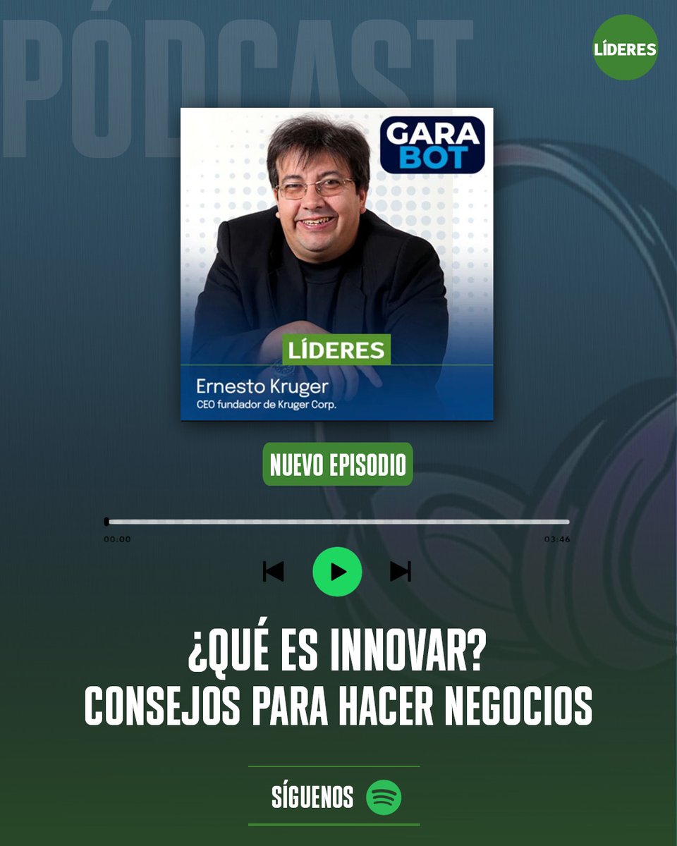 #RevistaLíderes | Desde su experiencia en #Quito hasta #SiliconValley, en este #pódcast Ernesto Kruger (<a href="/krugercorp/">Kruger Corp</a>)  cuenta sus tips para los negocios » bit.ly/41O9d1t