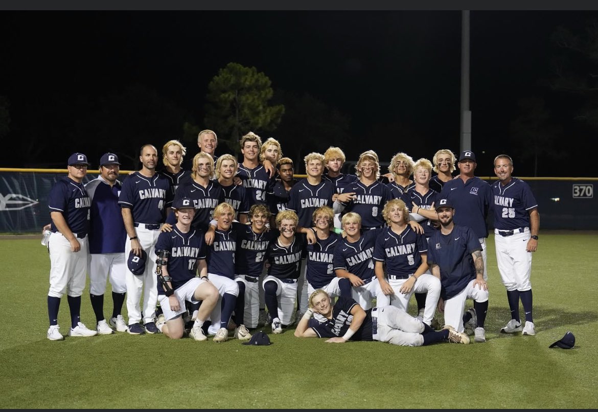 An amazing @FHSAA 3A Region Championship game win for @SportsCalvary Baseball! @MaroudisLanden & @Liam_peterson32 combine to throw a No Hitter! @MaroudisLanden earned the W (5.2 IP, 9 K’s)! @Liam_peterson32 picked up the save (1.1 IP, 4 K’s)!