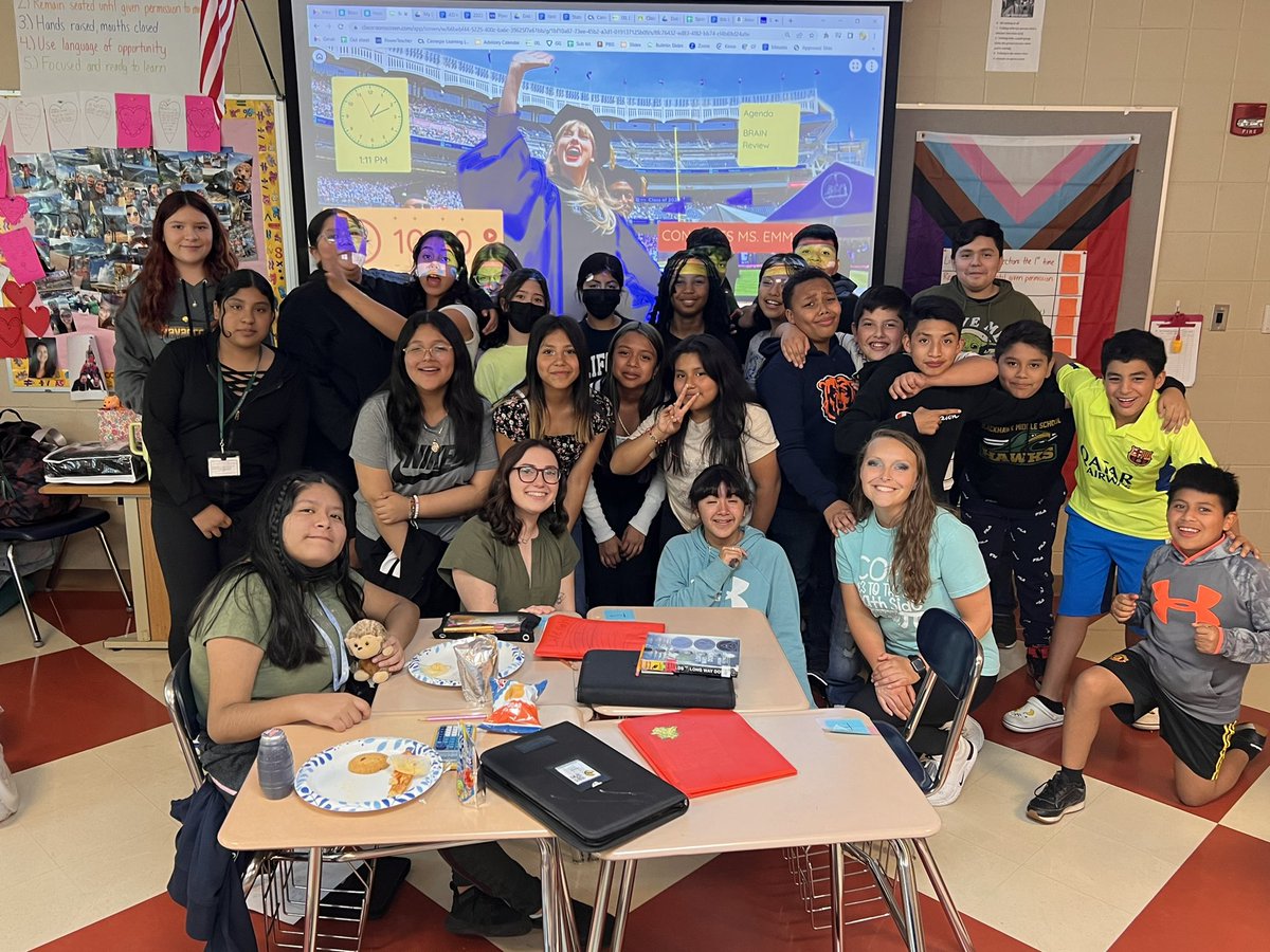 MsD_HHSmath's tweet photo. We had to say see you later to Miss Emma today. She’s been a great addition to my classroom the past two years and specially as a student teacher this semester. We are excited to see everything she is going to accomplish in her future! https://t.co/WvmQU43dGK