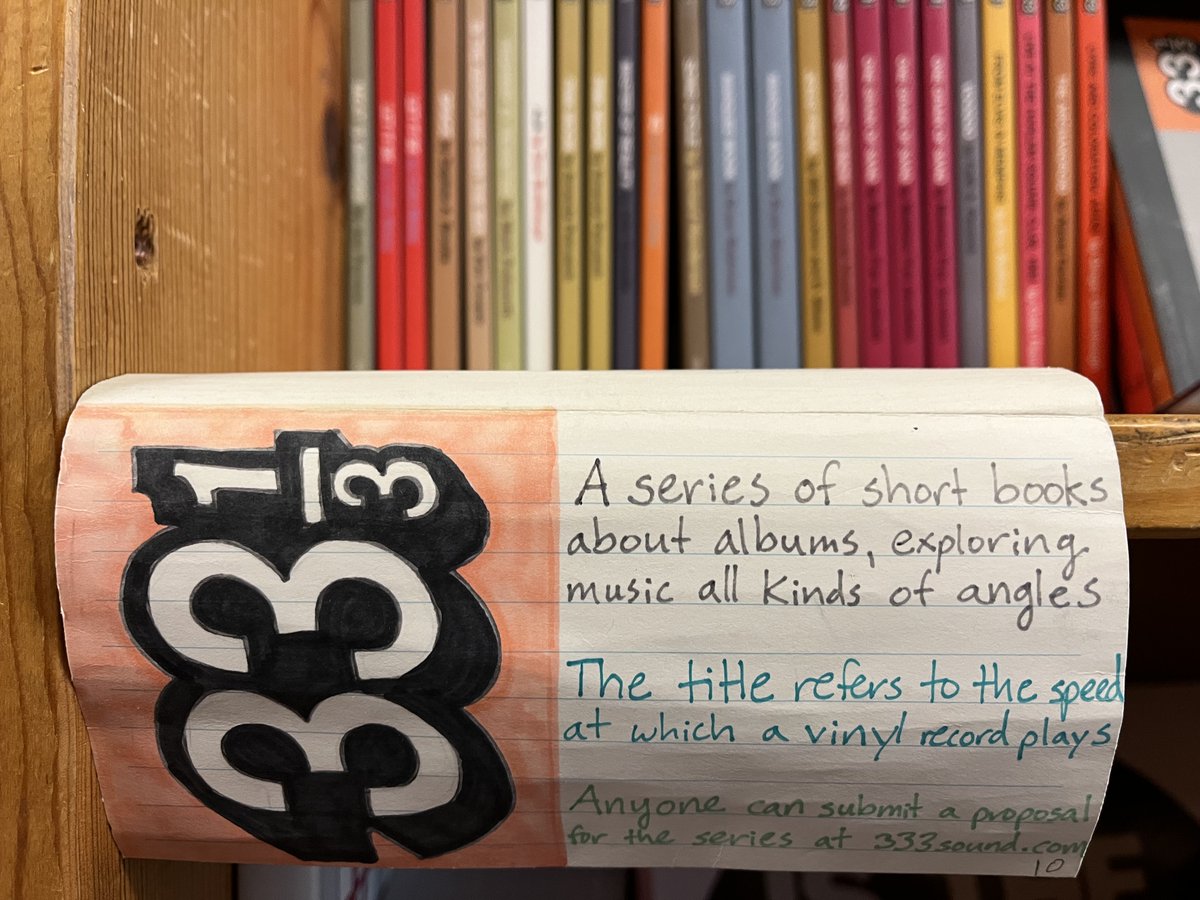 In Portland doing interviews for my 33 1/3 … and came across a little wonderland of @333books at @Powells. Nerd joy!