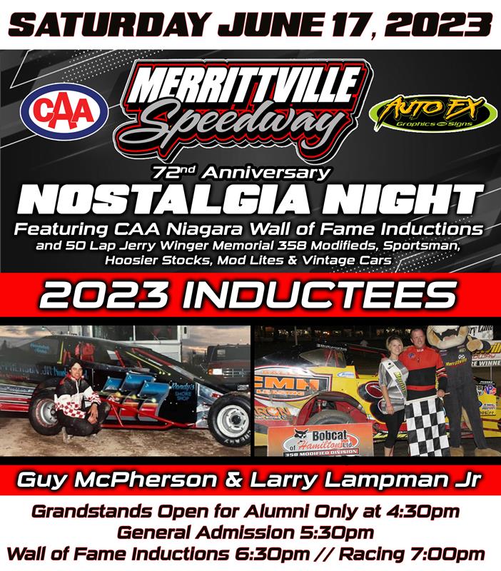 CAA Niagara Nostalgia Night to Feature 2023 Wall of Fame Inductions merrittvillespeedway.com/press/article/…