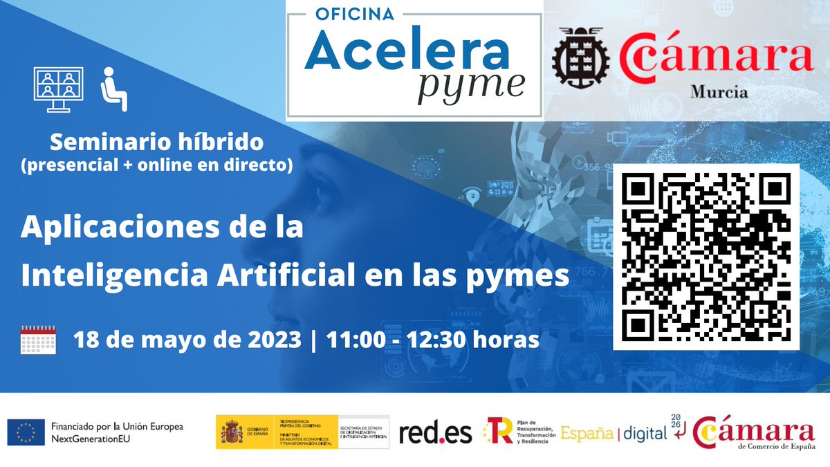 CaballeroALC's tweet photo. A las 11:00 te invitamos a un #webinar sobre la #InteligenciaArtificial y las distintas aplicaciones en las #pymes. 

Hablaremos de #machineLearning, #deeplearning, #chat, casos de #exito, ...

Podrás asistir #online en #directo previa inscripción

✍️https://t.co/sqdAlIZ03P https://t.co/sKFSWjpD56