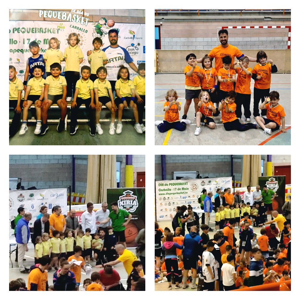 Los más "peques "del club participaron ayer en una nueva edición del Pequebásquet organizado por <a href="/BasketXiria/">Escola Basket Xiria</a> 
<a href="/Depucoruna/">Deputación da Coruña</a> <a href="/deporte_galego/">Deporte Galego</a> <a href="/CarballoDeporte/">Carballo Deporte</a>