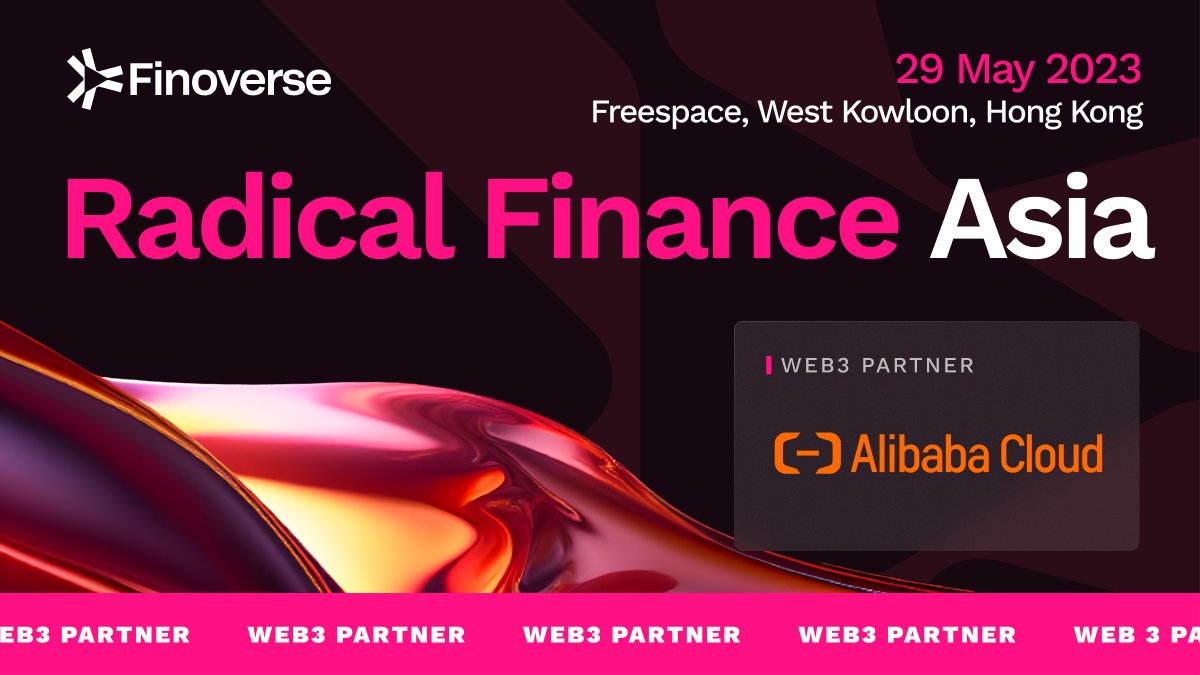 As a proud Web3 Partner of Radical Finance Asia, join us on May 29 at Freespace, HK for an exciting day of insightful roundtables, one-on-one meetings, panels &amp; interactive discussions on the application of #Web3 &amp; #AI in #finance.

🎟️: fnvr.se/42oWPpw
<a href="/finoverse_/">Finoverse</a> @WKCDA