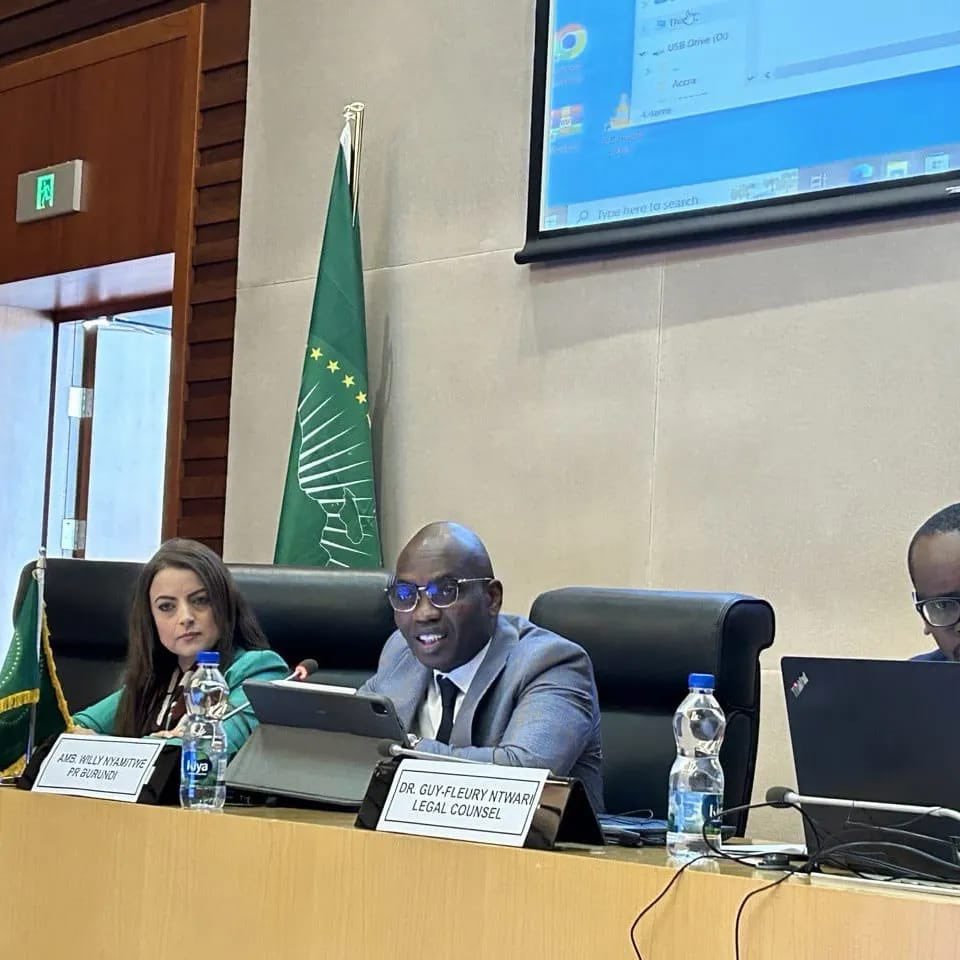 BurundinAddis's tweet photo. #Burundi: Amb. @willynyamitwe a été honoré de prononcer le discours d’ouverture de la 2è interaction entre la #CUADI (Commission de l’UA sur le droit international) &amp; les États Membres de l’Union Africaine sous le thème: “2009 à 2023: où en est la CUADI 14 ans après sa création?” https://t.co/oNyzxcMfYV