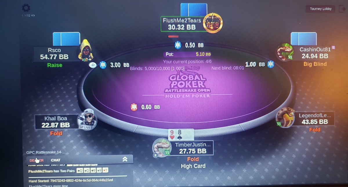 Real_BJM's tweet image. Arrived at a #FinalTable in the @official_glp #RattlesnakeSeries once again! #FeelsGoodMan! Event 14-H! Chasing another trophy, sitting 3/6! #TheGrindCrew #GlobalPoker #Poker #OnlinePoker