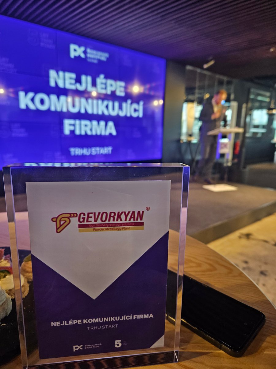 GEVORKYAN__'s tweet image. "Wow! Skvelé správy! Práve sme získali ceny v 5 rokov START za 'Najlepšie komunikujúca firma trhu START' a 'Najzaujímavejšie IPO trhu START'! 🏆Z 5 zadaných kategórií sme vyhrali 2! @prazskaburza  #powdermetallurgy #burza #shares #investing #award