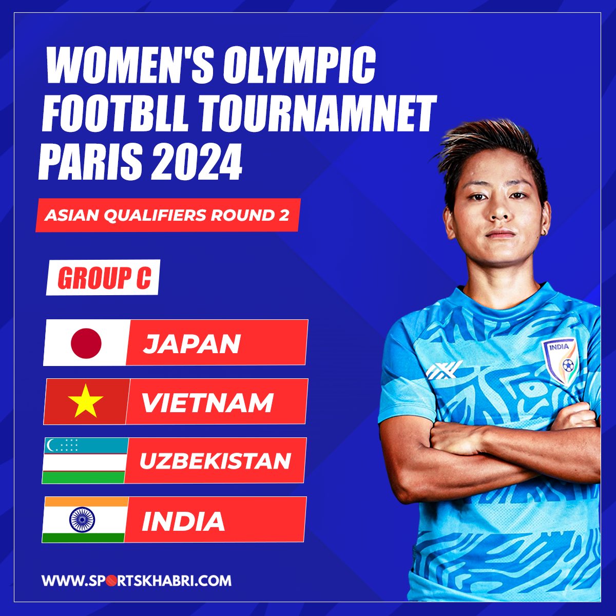 Round 2 draw is complete.
How tough do you think will it be for India to move on to the next stage?

#IndianFootball #BlueTigresses