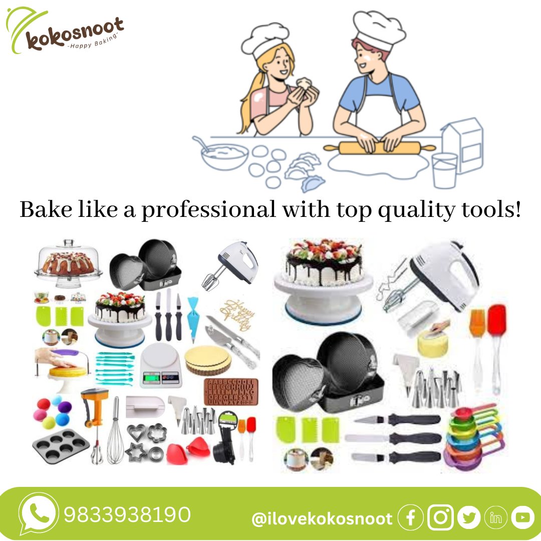 Create professional quality cakes with Kokosnoot tools. We have everything you need to make the best cakes, cookies, doughnuts and cupcakes so join us and spread happiness through your baked goods!

#BakingProducts #BakingEssentials #BakingSupplies #BakingTools #BakingGoods