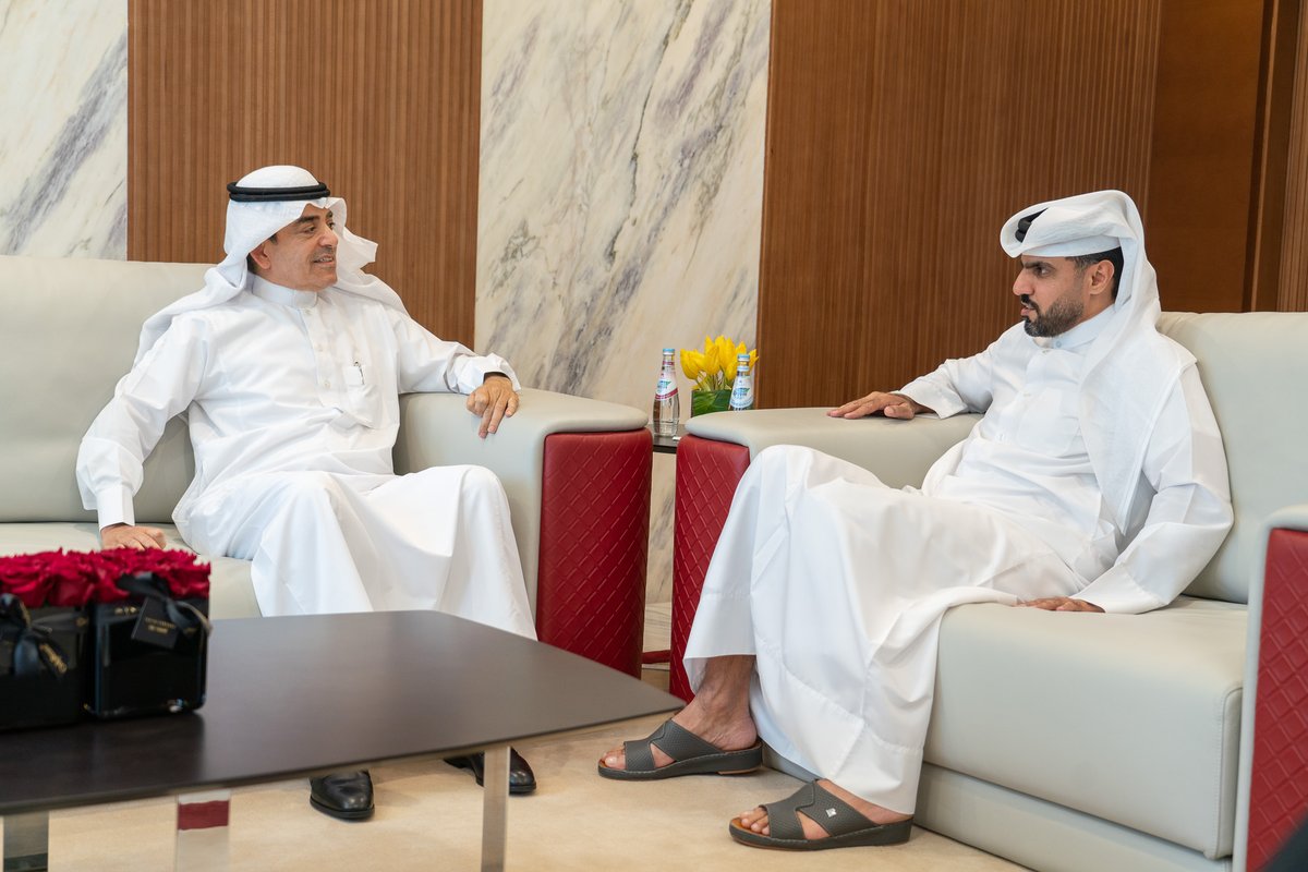 HE Mr. @KJ_AlKuwari , the Director-General of QFFD, Met with HE Dr. Salim Al-Malik, the Director-General of The Islamic World Educational, Scientific and Cultural Organization (icesco), to discuss ways of cooperation.