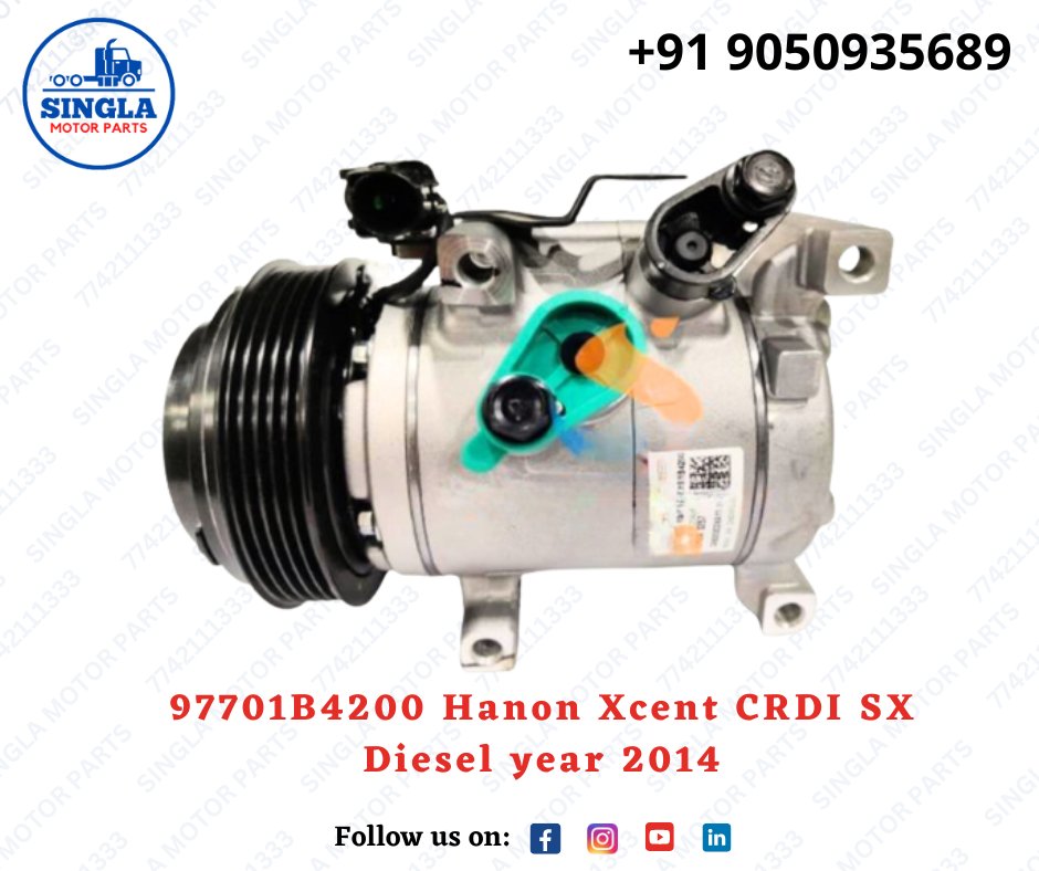 MotorSingla's tweet image. 97701B4200 AC Compressor Hanon Hyundai Xcent CRDI SX Diesel | Year 2014
------
singlamotorparts.com/product/97701b…
☎️ 077421 11333

#accompressor #compressor #hyunadixcent #hyundaiparts #dieselparts #SinglaMotorParts #heavyvehicleparts #autopartssupplier #spareparts