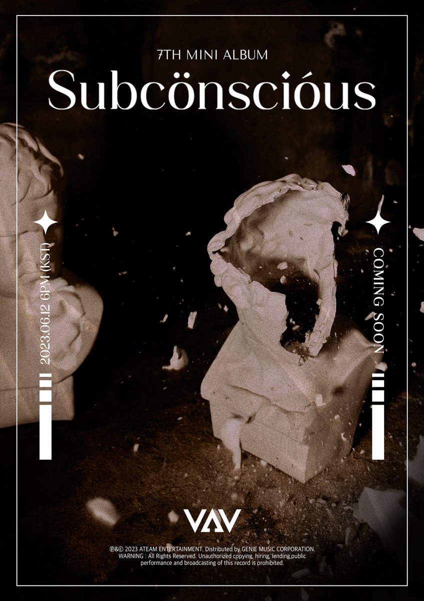 VAV_official's tweet image. VAV 7TH MINI ALBUM 『Subcönscióus』

COMING SOON
2023.06.12 6PM (KST)

#VAV #브이에이브이 
#Subcönscióus #Subconscious