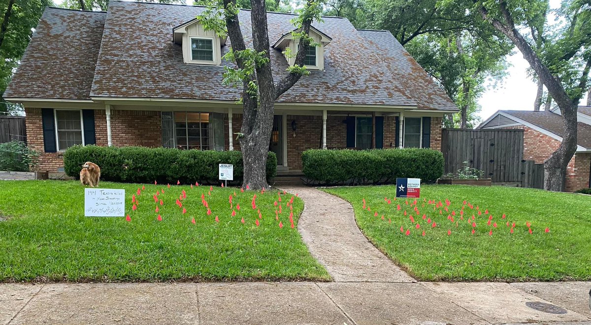 Please join us and show solidarity against gun violence put up red flags in your yard. You can buy them at the hardware store.