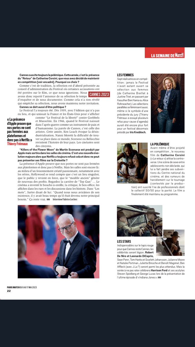 #ThierryFremaux Yes he Cannes
@ParisMatch #Cannes2023