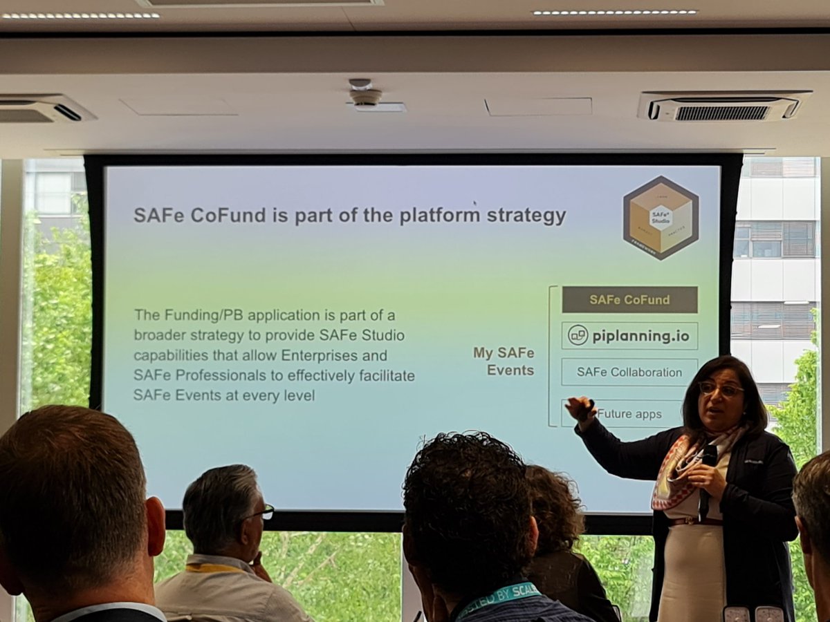 Who is not interested in knowing how to fund #valuestreams? NOT ME!  Excited for #CoFund, a platform to facilitate #PB for #SAFe #LPM. The lab was facilitated by the amazing Deema Dajani from @ScaledAgile. We also had #SAFeFellows Brian Tucker and Luc Hohmann sharing experience.