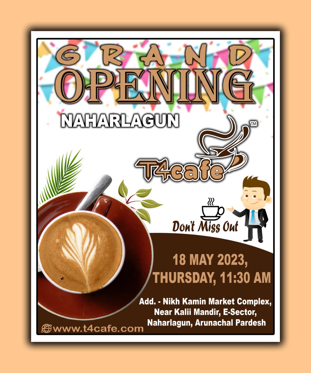 Hello T4 Cafe Foodie,,,
Today Grand opening of T4 Cafe at Naharlagun, Arunachal Pradesh. All of you must come and enjoy the tasty fast food..
.
.
#fastfood #food #burger #grandopening #cafeopening #opening #Naharlagun #ArunachalPradesh #naharlagunfood #t4cafeopening #todayopening