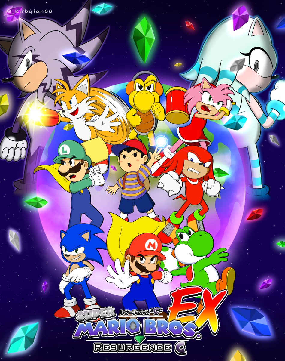_Kirbyfan88's tweet image. An older commission finally finished! Six months in the making..! (thanks college...)

This one is a poster for @ArtworkSynchro&apos;s sprite series, SMBEX: Resurgence C. The same one I&apos;m animating on!

Check out the rest of my guy&apos;s work when you have a chance!