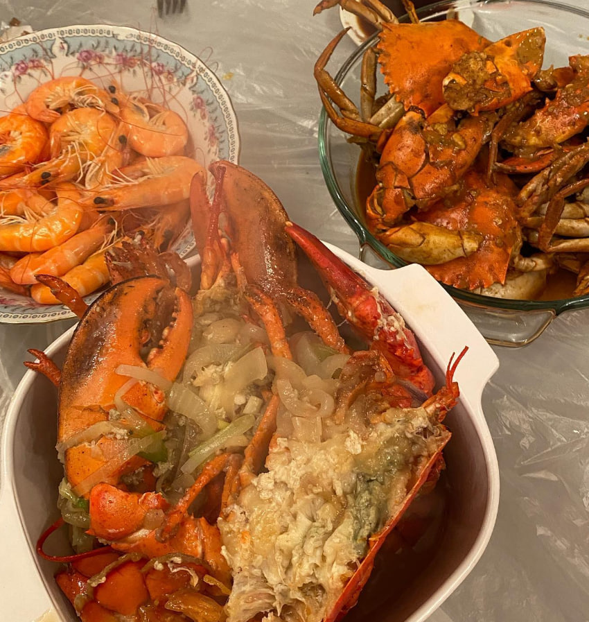kudian90's tweet photo. Today's seafood feast. The taste is very good. https://t.co/f10i0PxBp3