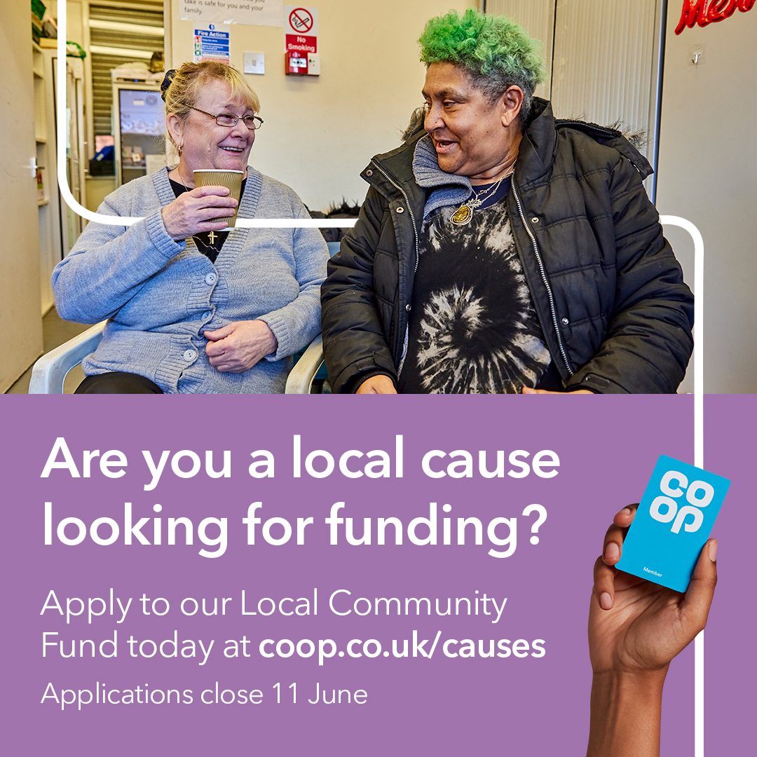 Coop_HowardBa's tweet photo. Do you know a local cause in your community that helps bring people together to access food that needs funding? Applications for the Local Community Fund are now open, apply today 👉 https://t.co/pbwvxve4vh https://t.co/y9Cn5JGluS