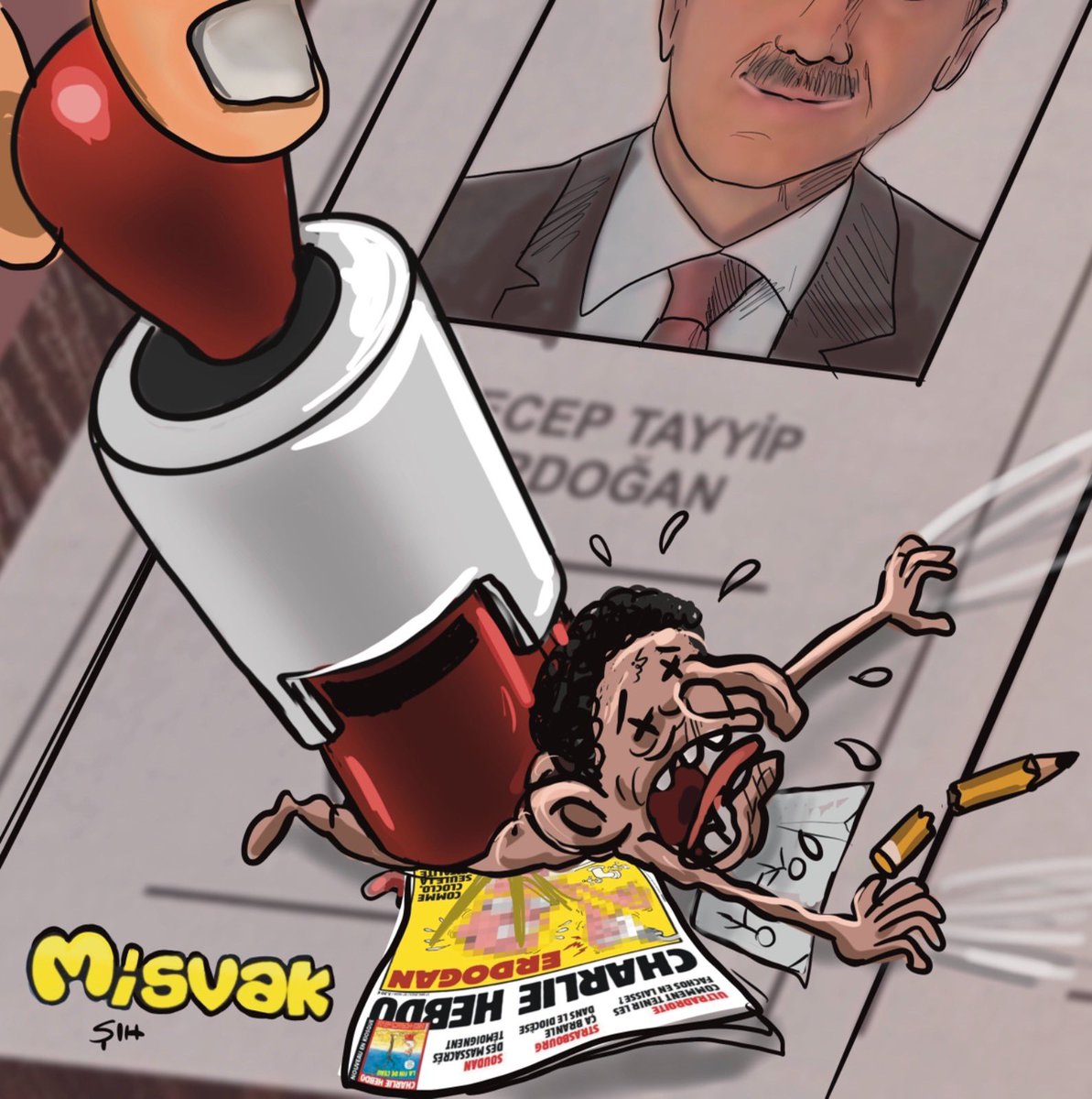 Cumhurbaşkanımız Erdoğan’ı hakaret içerikli çizimiyle tasvir eden <a href="/Charlie_Hebdo_/">Charlie Hebdo</a> ve içimizdeki Fransızlara en güzel cevabı sandıkta verdik yine vereceğiz! #akpartiyeoyçok