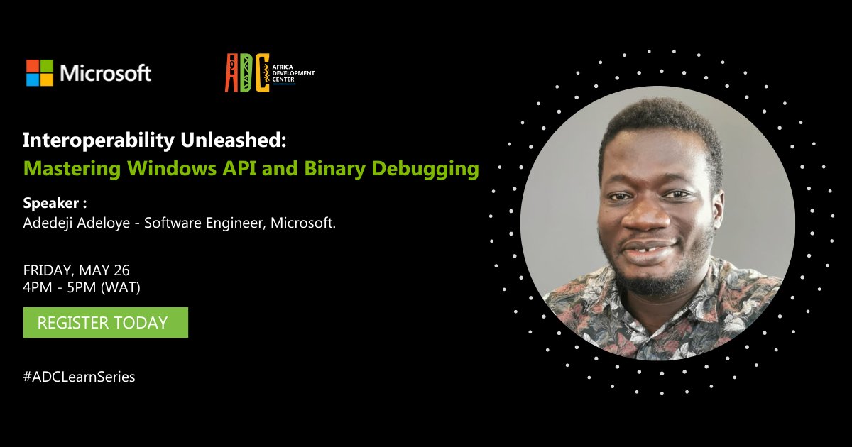 Get ready to unleash the power of Interoperability in software development! 👩‍💻 👨‍💻

Join the latest edition of #ADCLearnSeries featuring Adedeji Adeloye, as he shares invaluable insights to simplify the process from theory to practice.

Sign up ➡️ msft.it/6015gZKQ9