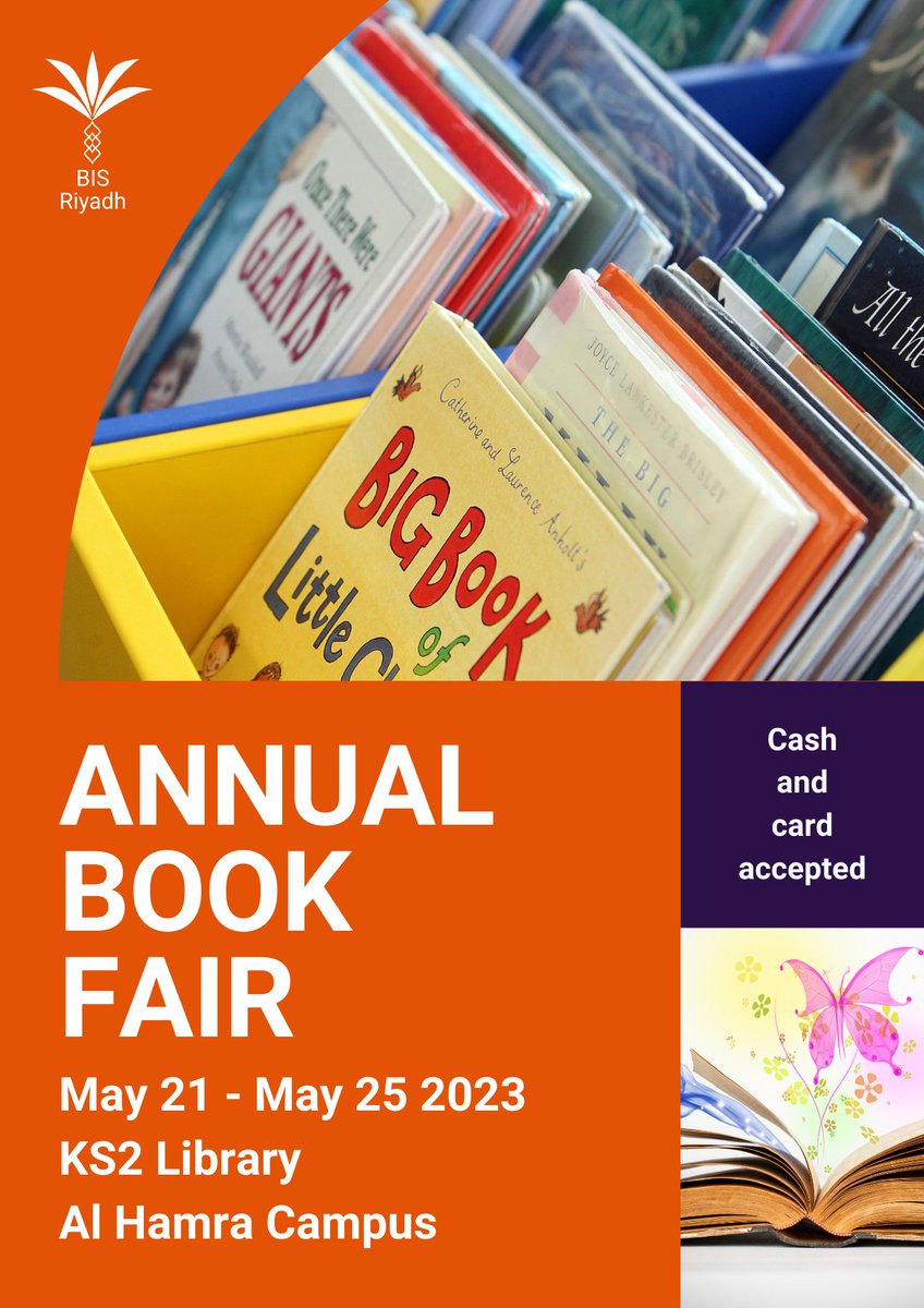 BISRLibrary's tweet photo. @bisriyadh Looking forward to our first in-person book fair in 3 years🥳📚🎉.  Students can browse and purchase books for the summer holiday. #readingcommunity #readingforpleasure https://t.co/3OUKbyYWf3