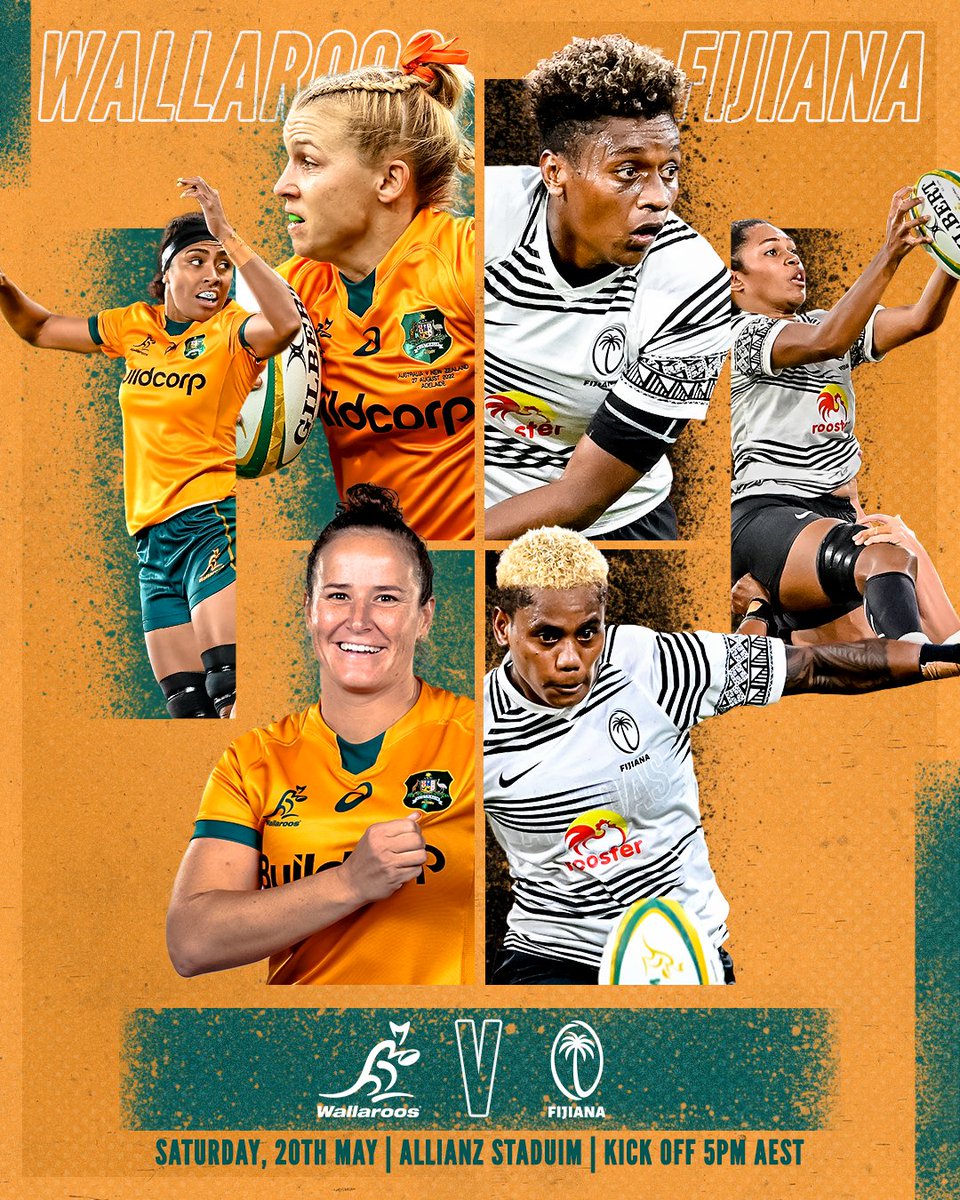 GAME DAY 😍 Get out to Allianz Stadium or watch live on @StanSportAU and @9Gem! 🏉 Double header with @SuperRugby 🎟 bit.ly/AUSvFIJ-Tickets 📖 bit.ly/AUSvFIJ-Program #Wallaroos