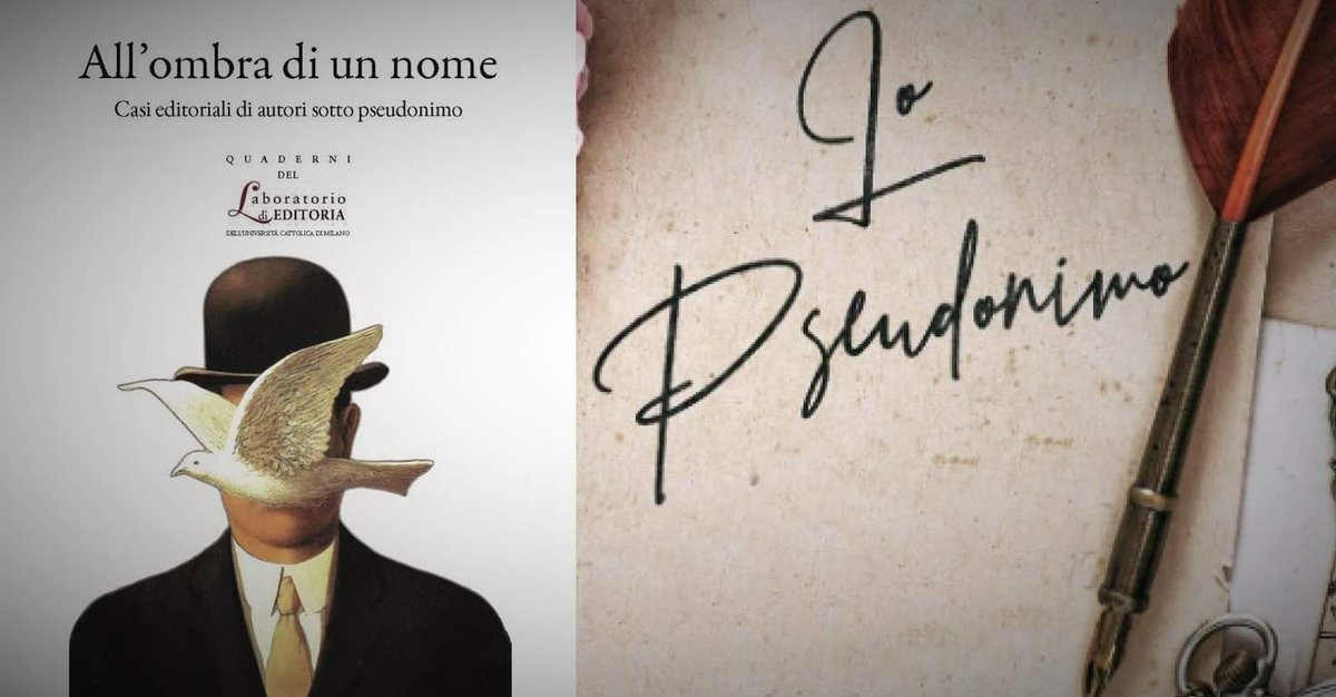 Da Elena Ferrante a Erin Doom, da <a href="/zerocalcare/">zerocalcare</a> a Orwell: quanti #libri amati usano #pseudonimi. La ricerca-antologia del Laboratorio di #editoria di <a href="/Unicatt/">Università Cattolica</a> (<a href="/EDUCattUC/">EDUCatt</a>) venerdì #Salone h 13,45 sala Madrid con <a href="/BaudinoMario/">Mario Baudino</a>, <a href="/PaoloVerri/">paolo verri</a> e Roberto Cicala fb.me/e/SS2uryzq