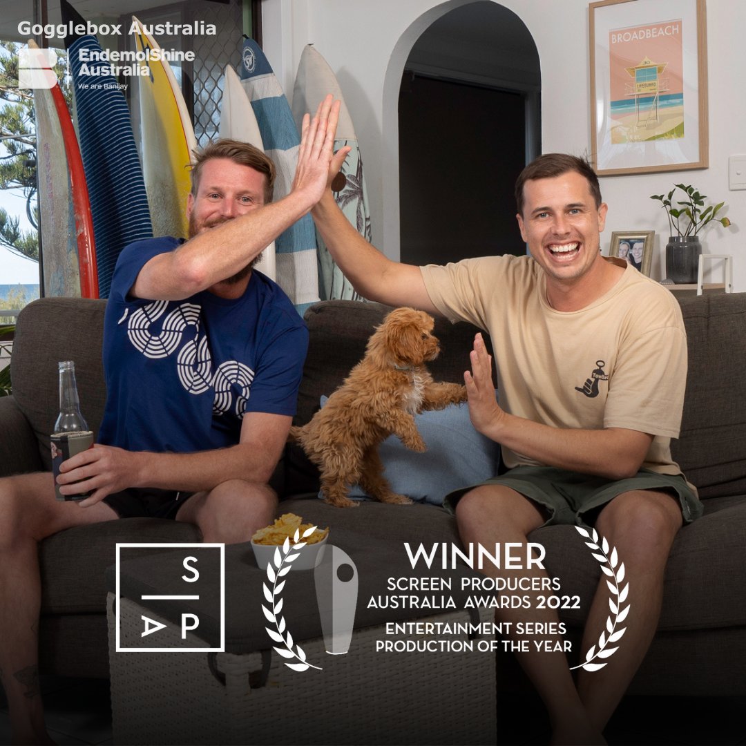 EndemolShineAU's tweet image. #GoggleboxAU has picked up a brand new 🏆 at the #SPAawards! Congrats to our incredible cast, crew, post and production team on @goggleboxau 🙌