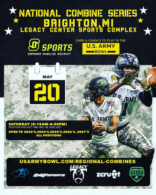Blessed to receive an invite to the National Combine series, to have a chance to play in the Army bowl in Dallas!🏟🔥