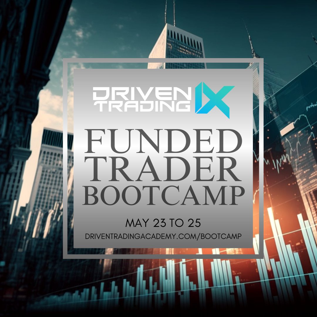 drivenuniverse's tweet image. Free 3 Day Funded Trader Bootcamp by DRIVEN Trading. Learn the in and outs of funded trader programs and everything you need to know to improving your chances of passing a challenge. Let’s make some noise and help people get access to the ONE SKILL that can change everything. 🔥