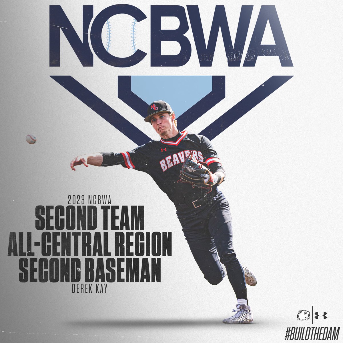 Congratulations Derek Kay, for being named NCBWA Second Team All-Central Region Second Baseman! 

#BuildTheDam | #OnwardBeavers