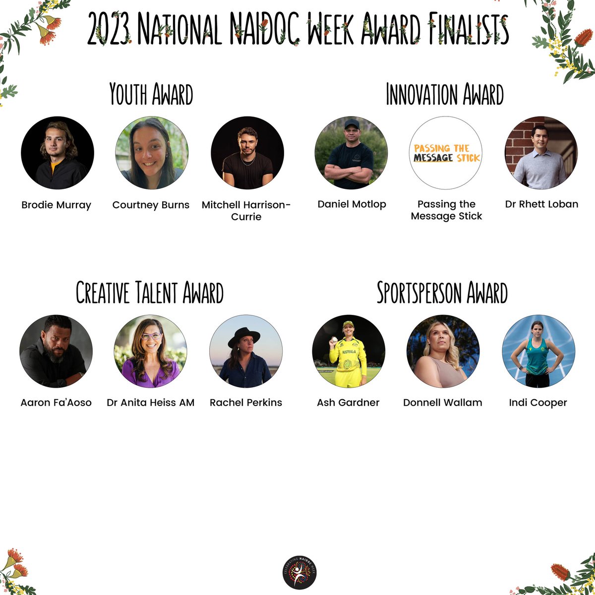 naidocweek's tweet photo. The National NAIDOC Committee is proud to announce this year’s National NAIDOC Week Award Finalists! Selected from a pool of almost 200 nominees, these finalists exemplify the spirit of NAIDOC - celebrating Blak excellence.  Find out more at: https://t.co/2jcTGafzj2 https://t.co/qPQ2AyE5VO
