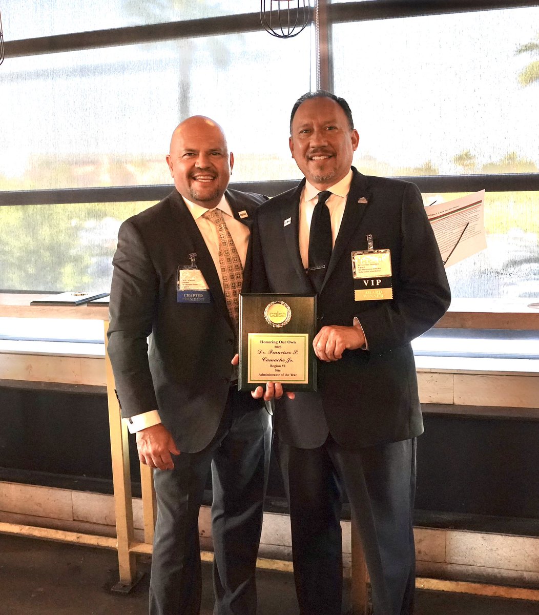 Congratulations to Eisenhower High School Principal Dr. Frank Camacho, for being recognized as Region VI Administrator of the Year by <a href="/CALSAfamilia/">CALSA</a>! His unwavering commitment to students &amp; staff exemplifies educational excellence. Congrats, Dr. Camacho! 🦅 🏆 <a href="/EisenhowerRUSD/">EisenhowerHS_Rialto</a>