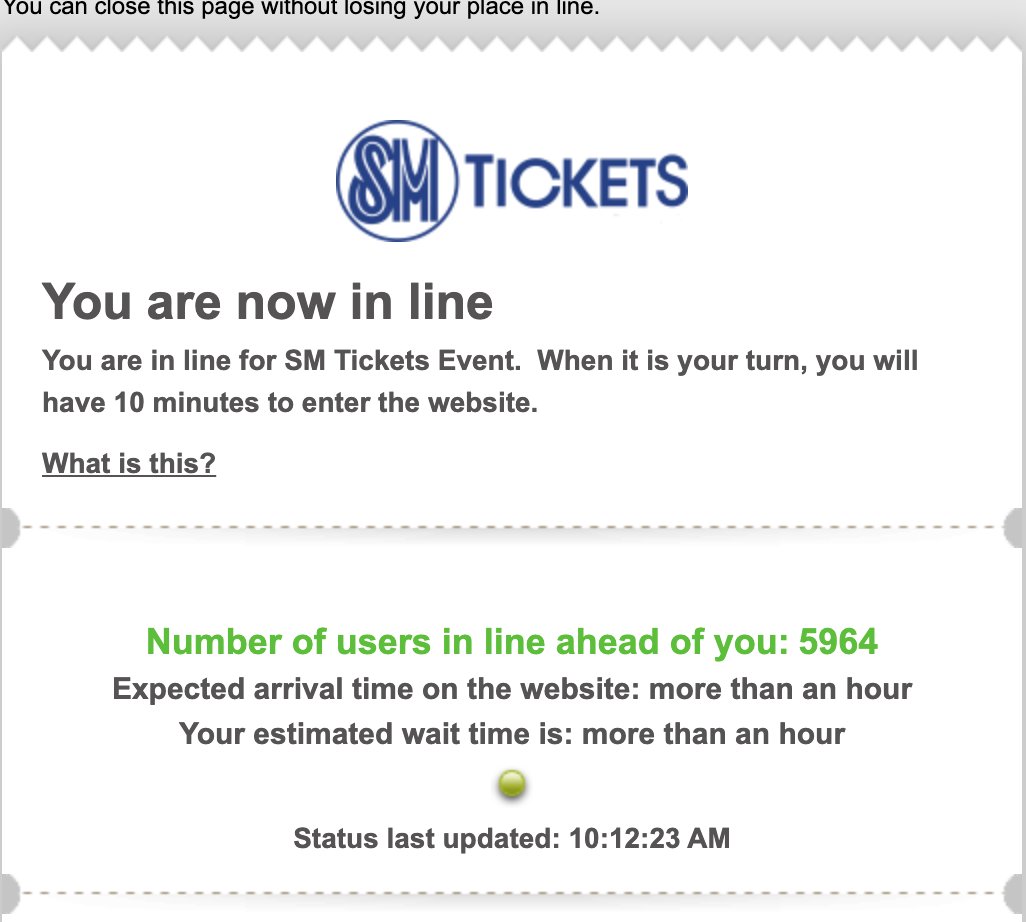 graceinosanto's tweet photo. #NicoleWorldTourMNL Logged in super early, yet... :( https://t.co/RHReg719PO